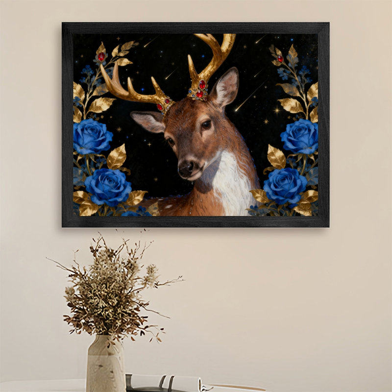 Reproduction d'art encadré noir rétro, H 9 po x l 11 po