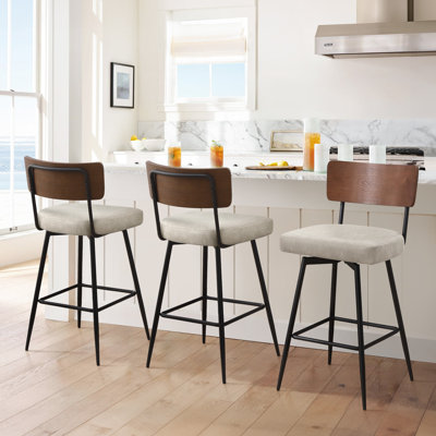 Tabouret de bar et de comptoir pivotant rembourré