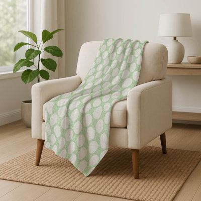Addison Machine Washable Sherpa ASB921 Circles Throw Blanket