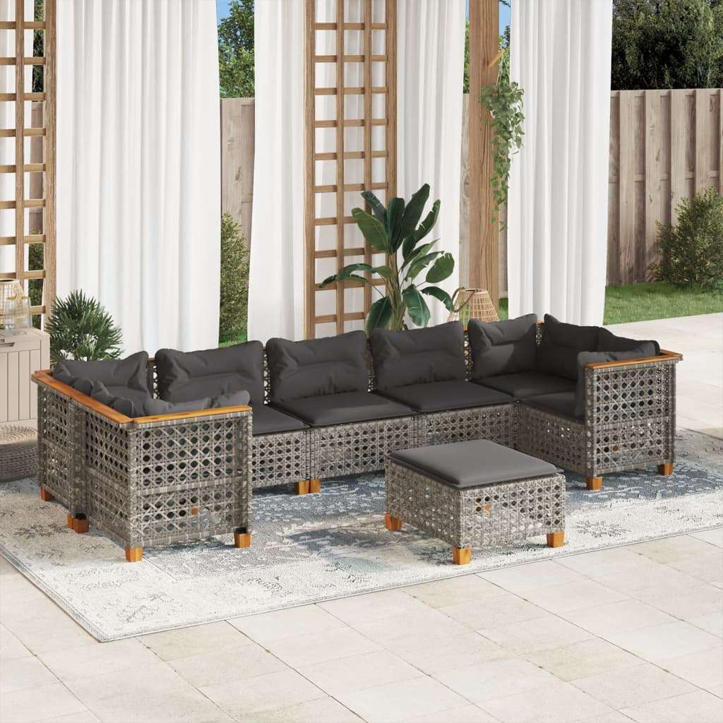 8-tlg. Gartensofa-Set Cardi mit Kissen