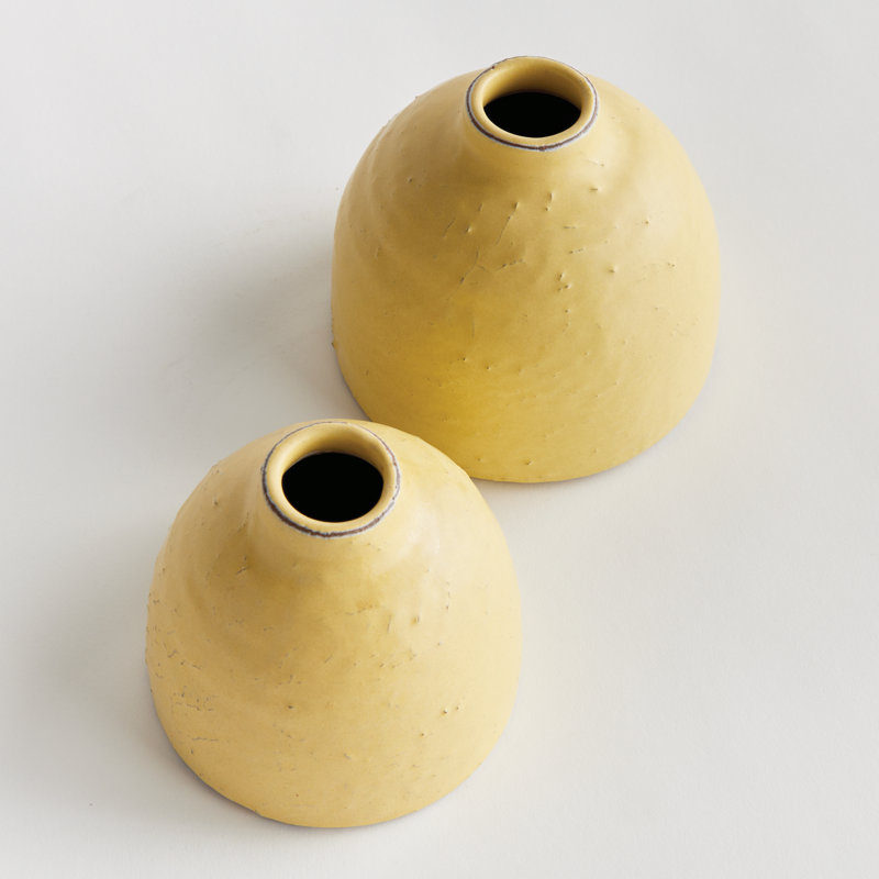  Vases Bud, ensemble de 2, Jaune
