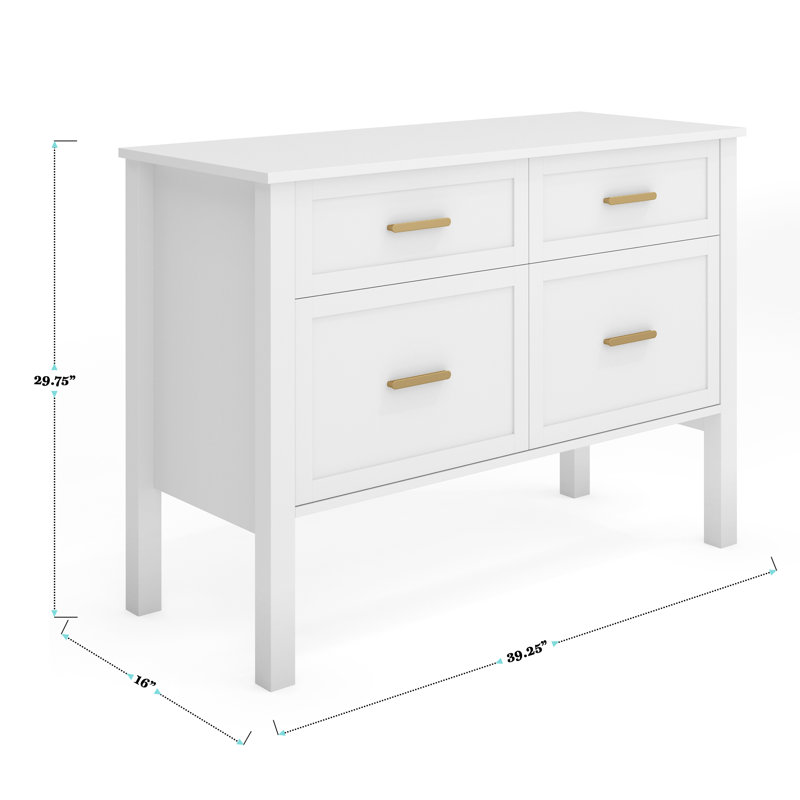 Martha Stewart Hutton Shaker Style Home Office Lateral File Cabinet