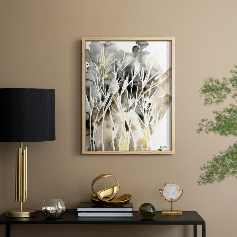 «Wispy Weeds II», reproduction encadrée - bois massif, Naturel, H 11 po x l 9 po