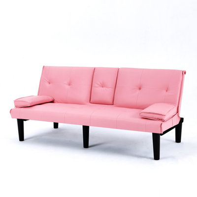 Pink Bed 67 Inches Long With Cup Holder And -Bed Dual Mode For Different Scenarios , , 2