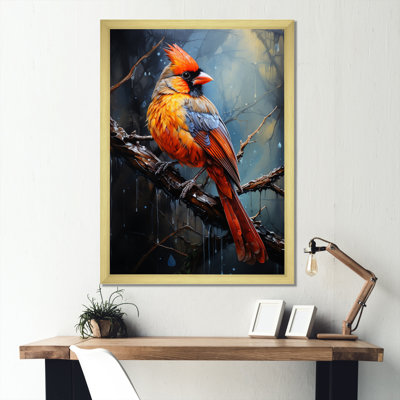Animal écarlate Cardinal brillant - imprimé