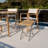 Square Metal Folding Outdoor Side Table , 17.5'' in. W 14'' in. D