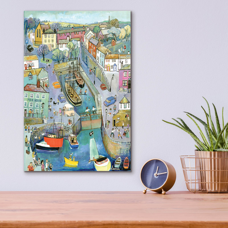 Art mural en verre épique 12 po x 16 po «Roundabout Charlestown» par Serena
