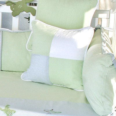 One Little Froggie Patch Decorator Throw Pillow