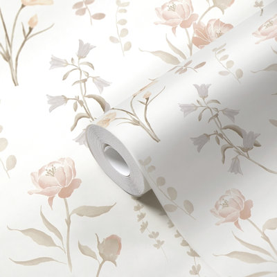 Violet Wildflower Nursery Wallpaper