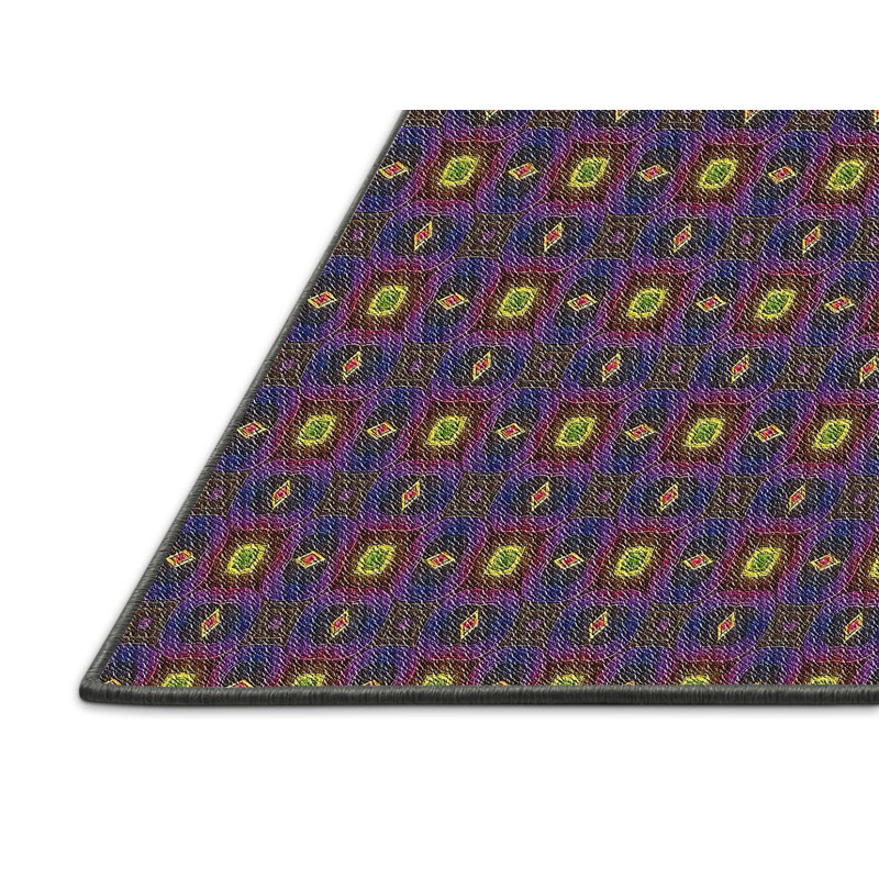 Geometric Indoor Rug, Rectangle 5' x 7'