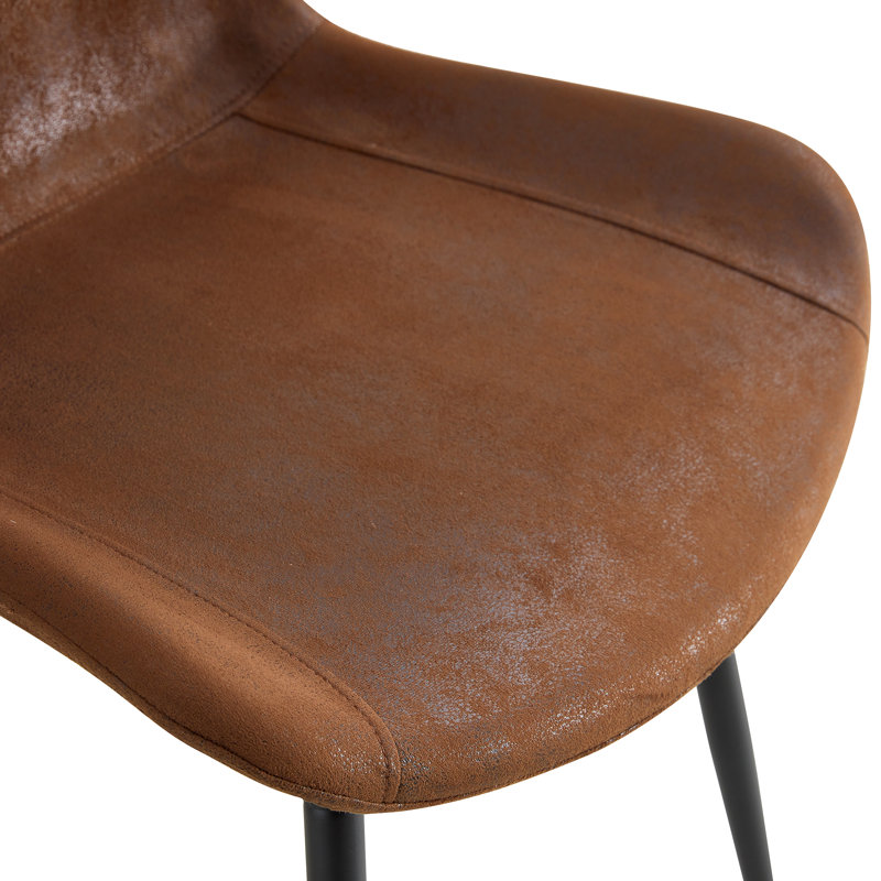 Keyair Modern Faux Leather Dining Chair with Carbon Steel Legs, Suitable for Dining Room, Living Room and Outdoor Use(Set of 4)
