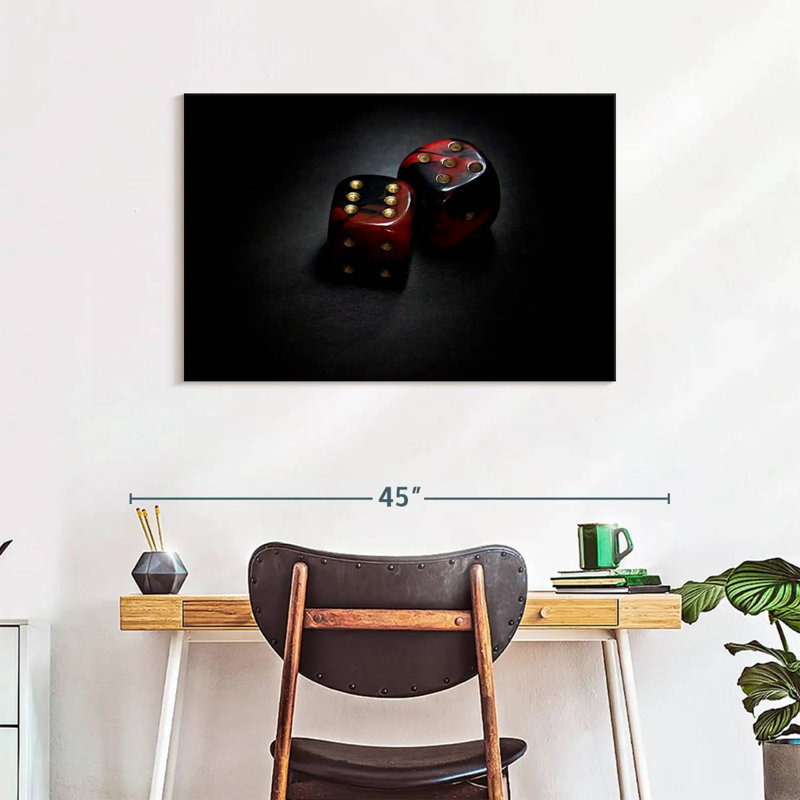 Senne Red Dice, 24" H x 36" W