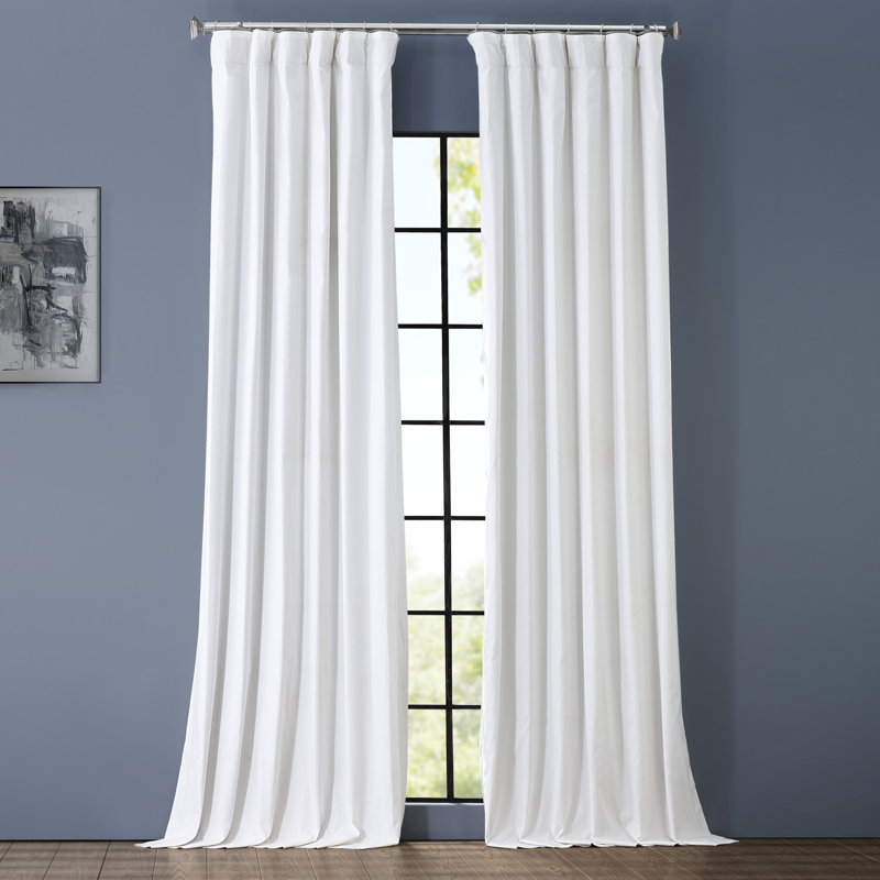 Rideau simple occultant Bryce Whisper Calm, L 50 po x L 96 po, Blanc