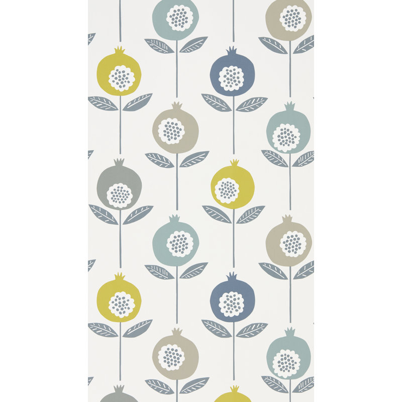 10.05m x 52cm Matte Wallpaper Roll, Limeade/Hemp/Glacier
