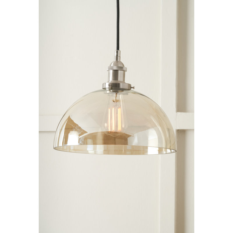 Cecilia 1 - Light Silver Dome Pendant, Lustre