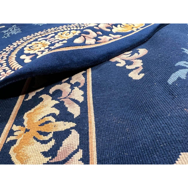 Oriental Area Rug in Navy Blue