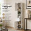 Armoire de salle de bain sur pied l 11,75 po x H 67,25 po x P 9 po Terrence