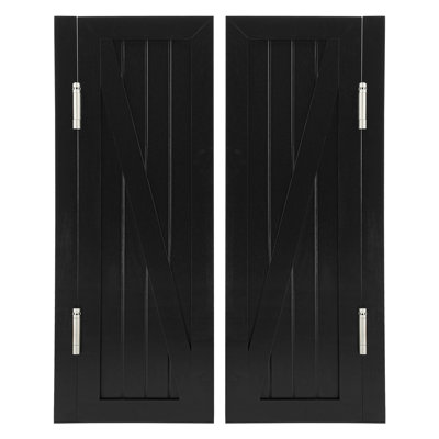 31.5X35.4” Solid Wood Double-Door Leaf Partition Door
