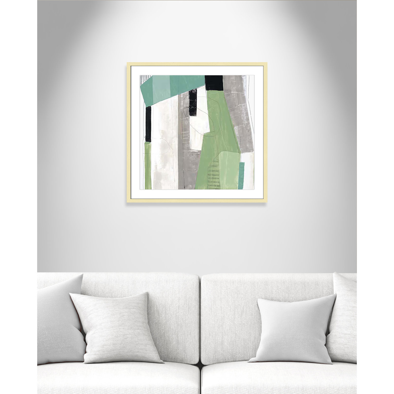 Evergreen Essence I Print, 27.5" H x 27.5" W x 1.25" D, Gold Box Framed