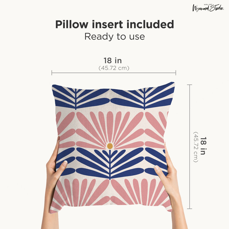 Coussin décoratif en polyester floral