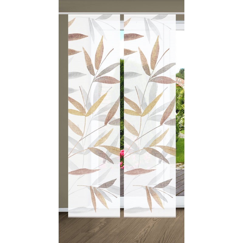 Semi Sheer Sliding Panel Pair, Multicoloured