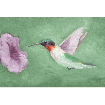 Fresco Hummingbird II by Alicia Ludwig - Wrapped Canvas Painting