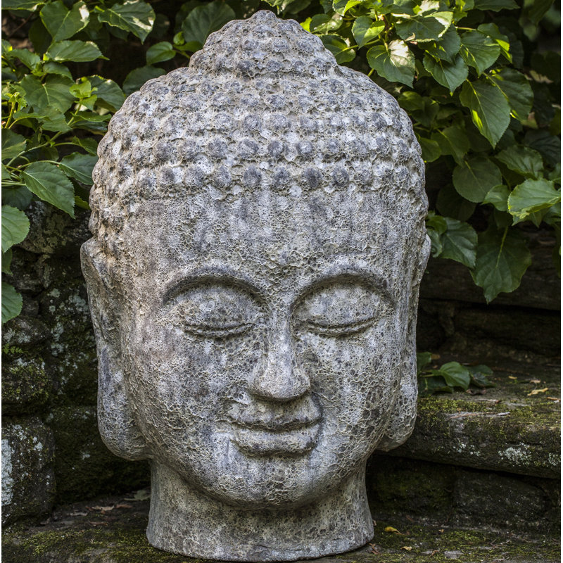 Angkor Buddha Statue, 29" H x 20" W x 20" D, Brown