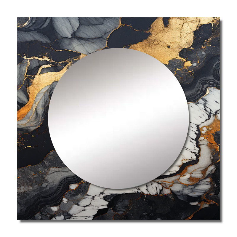 Art mural en miroir Hannu, 23 po x 23 po