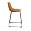 Winding Upholstered Counter Stool with Metal Frame-30896581