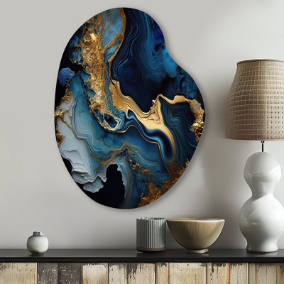 Bouillet - Abstract Marble Pear Shape Irregular Metal Wall Decor