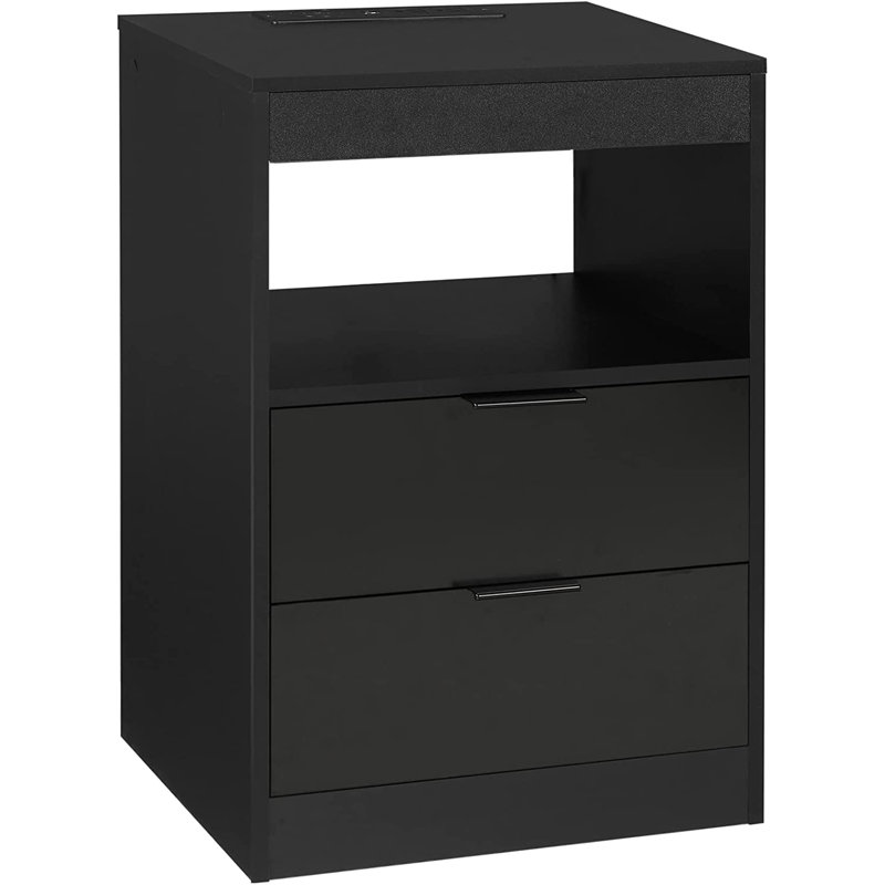 13.9'' W Nightstand, Black