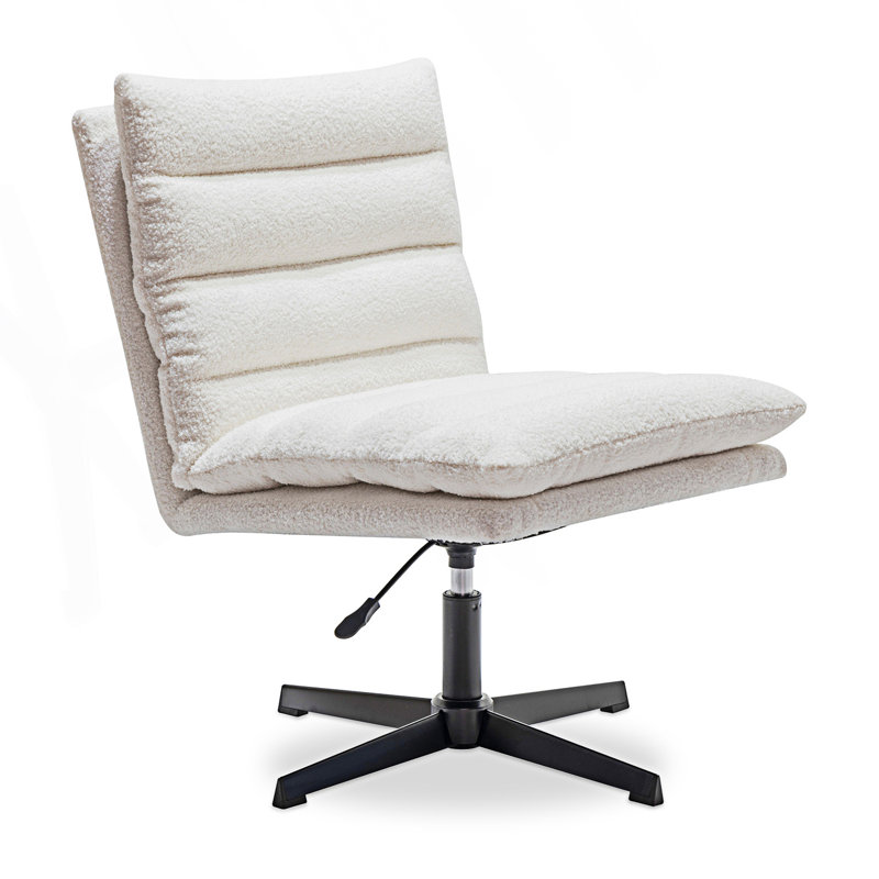 Chaise pivotante en tissu Teddy, Beige