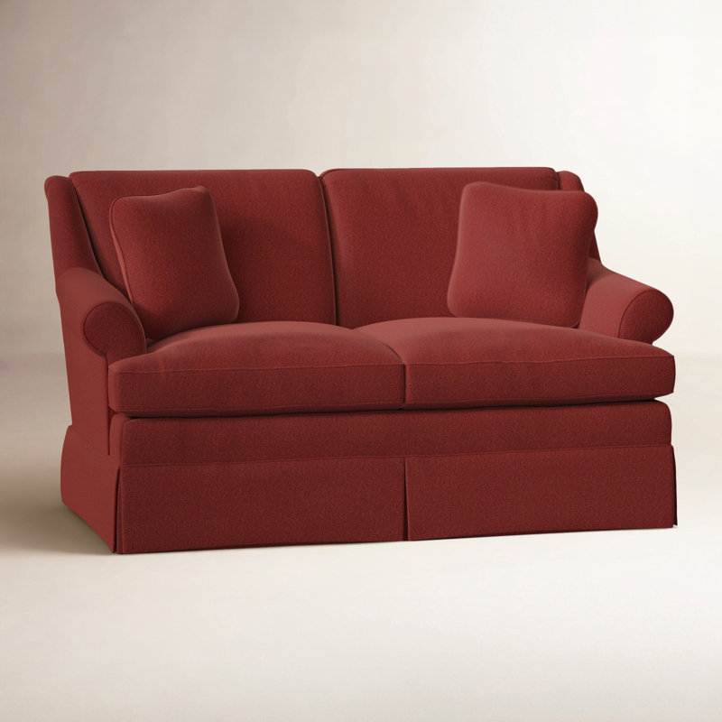 Connor Upholstered 59'' Loveseat, Anello 26 Burgundy Performance Twill, Yes