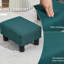 Linen Upholstered Foot Rest , With Plastic Leg Attachment For Living Area , Groundwork Room