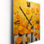 Yellow Flowers Pottery Garden I - Boho Pottery Modern Wall Clock-982757943