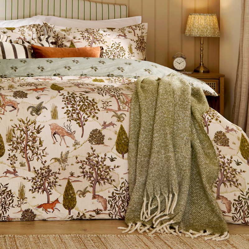 Fable Floral Duvet Cover Set, Super King Duvet Cover  + 2 Pillowcases 