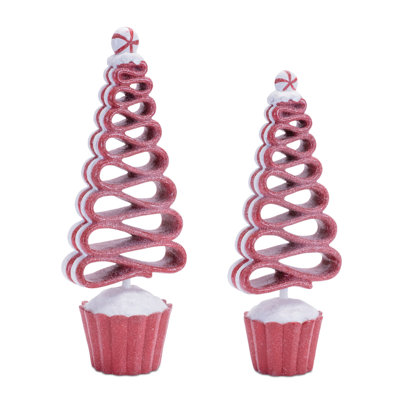 Arbre à bonbon avec ruban scintillant (ensemble de 2)