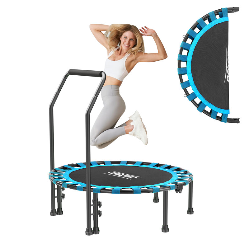 Trampoline de remise en forme pour adultes 40 po AOTOB, mini rebond pliable avec élastiques durables pour l'entraînement