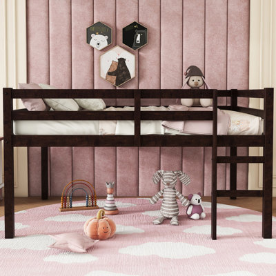 Full Rubber Wood Bed Loft In - Stylish Bedroom Addition Made From Dependable