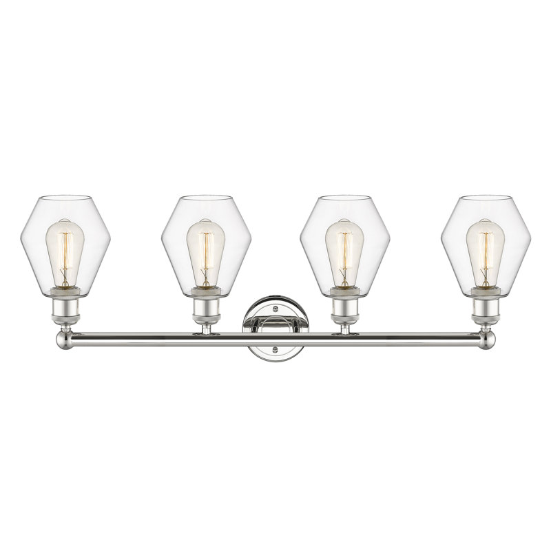 Gabbie 4 - Light Dimmable Vanity Light, Clear, Polished Nickel