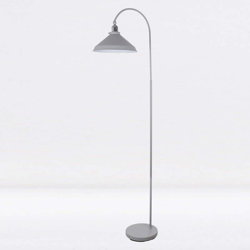 Grabowski 166cm LED Arched Floor Lamp, Grey, Grey