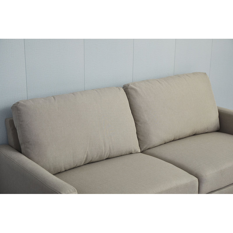 Seaddon Square Arm Sofa, Beige Linen Blend, 35" H x 58" W x 32" D