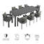 Ensemble de salle à manger d'extérieur en aluminium 9 pièces avec table extensible Tahoe-110986626
