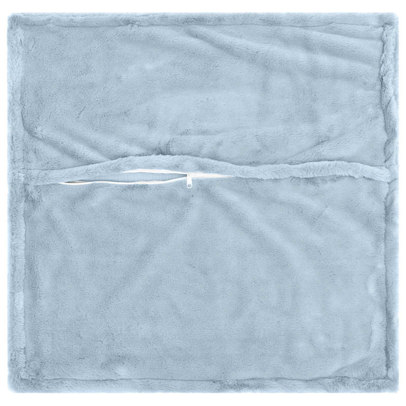 White Cushion Cover, Square 55cm, Light Blue