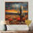 Toile avec cadre flottant brun