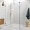 Illume 59 in. x 47.5 in. x 78 in. 90-degree Fully Frameless Wall Hinged Glass Shower Enclosure