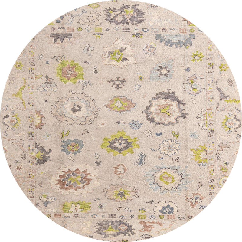 Tapis abstrait moderne 4325, Rond 6 pi