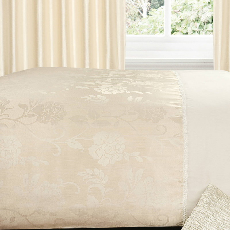 Anicka Silk Floral Duvet Cover Set, Burgundy, Double Duvet Cover Set