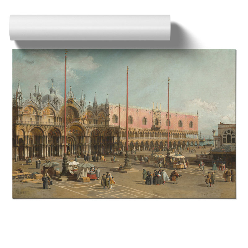 The Square Of Saint Mark by Giovanni Canaletto - No Frame Painting, 42cm H x 59cm W x 0.1cm D