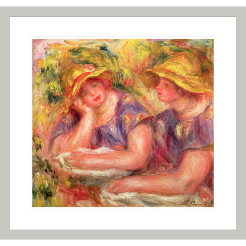 Two women in blue blousesPierre-Auguste Renoir -Framed Giclee Print, 23.5" H x 24.79" W